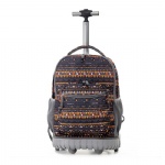 Trolley Backpack, Rolling Rucksack, Roller Daypack, Wheeled Haversack, Travel Laptop Knapsack, School Bag